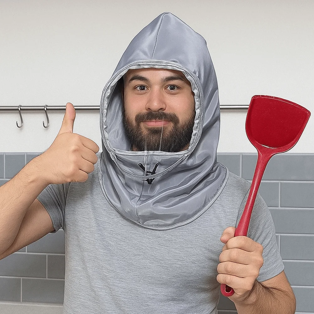 Splash Resistant Protective Mask Dust Proof Saliva-Proof Head Mounted Mask Anti Oil Splash Polyester Kitchen Hat Kitchen Cooking