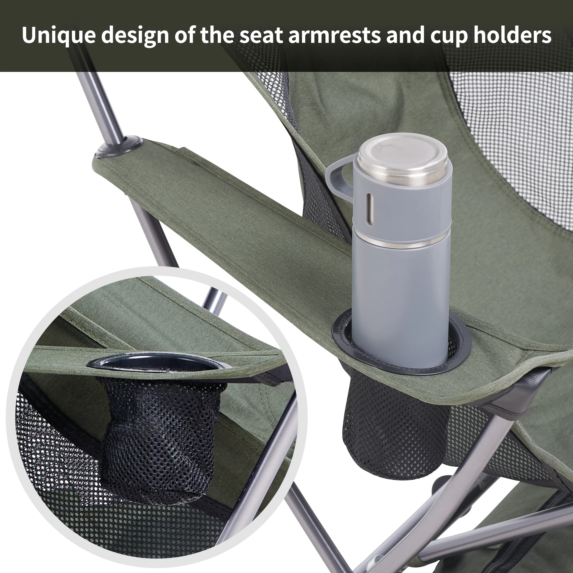 Imagem -03 - Naturehike Ultralight Folding High Back Chair Camping Moon Chair Cadeiras de Pesca ao ar Livre Mochila Yl06 Plus