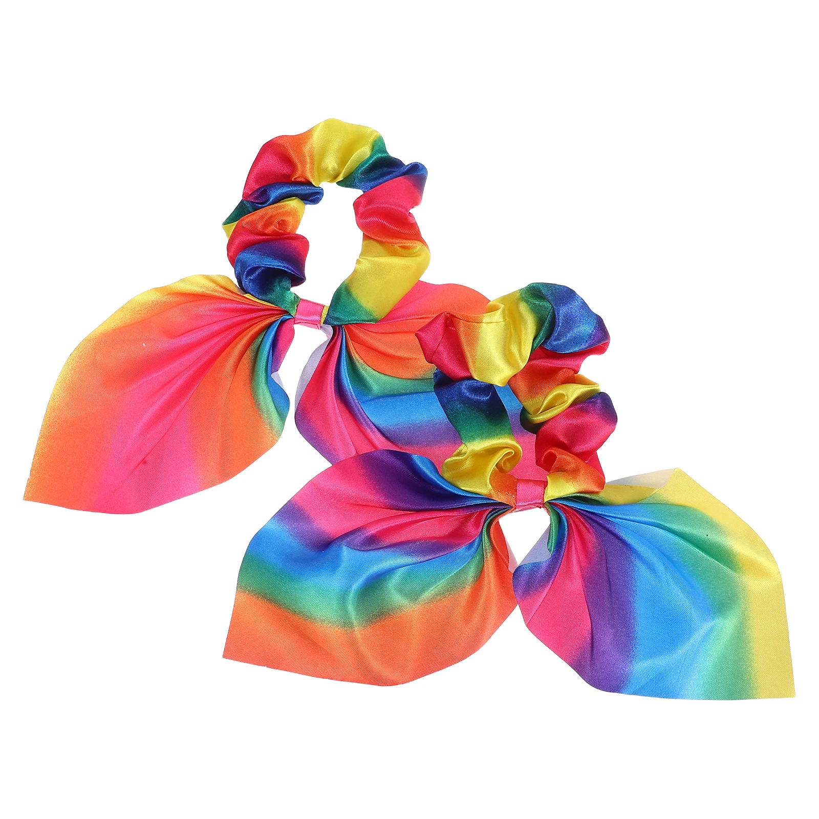 

2Pcs Rabbit Ear Hair Tie Elastic Ponytail Holder Cute Bunny Scrunchies Women Hair Rope Cloth Ties Daily Wear Gifts