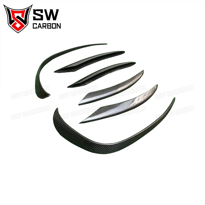 C-Class Carbon Fiber Front Bumper Wind Blade Duck Wing Fin Splitter Body Kit for Mercedes-Benz W205 C-Class W205 C200 C260 Sport