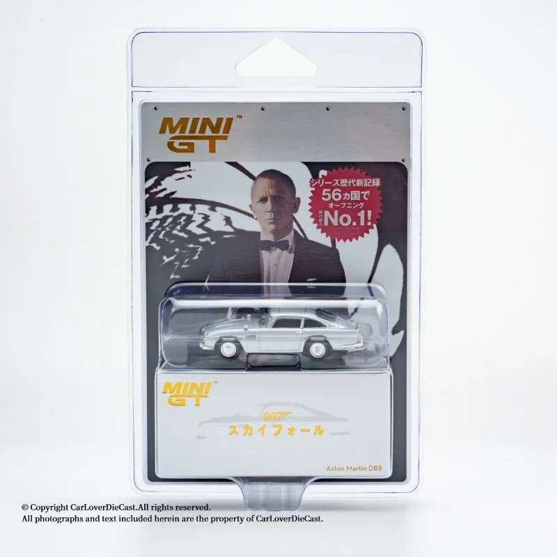 MINI GT 1:64 Diecast Aston Martin DB5 007 Skyfall, 4 Packaging Versions Collectible Car