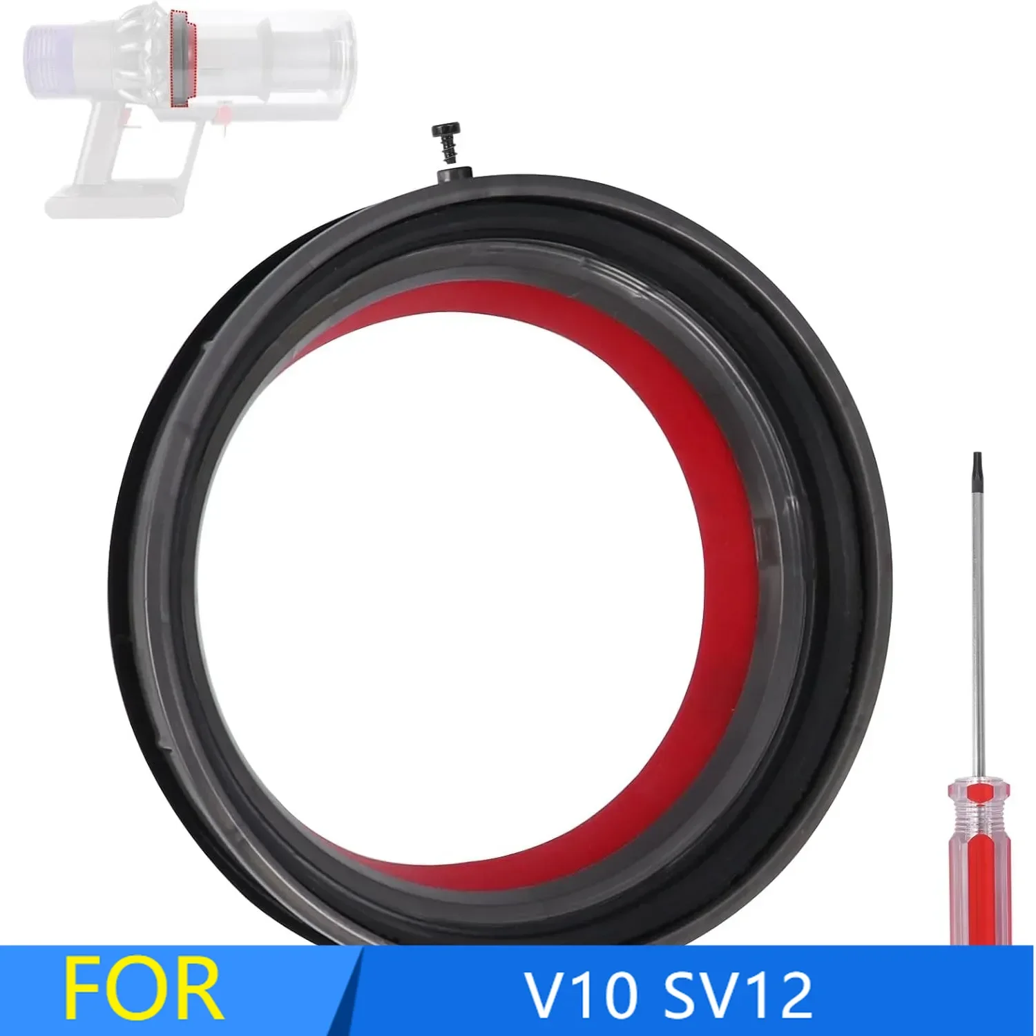 

Dust Bin Fixed Sealing Ring Replacement Part Compatible with Dyson Cyclone V10 SV12 Dust Bucket Dirt Cup Bin Accessories