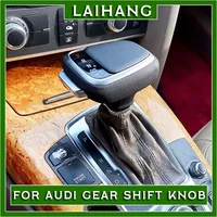 For Audi  A4 A5 A6 A7 B6 B7 B8 C6 C7 8L Q3 Q5 Q7 S5 S6 ABS Electroplating Auto Parts Gearbox Handle Gear Shift Knob Lever Head
