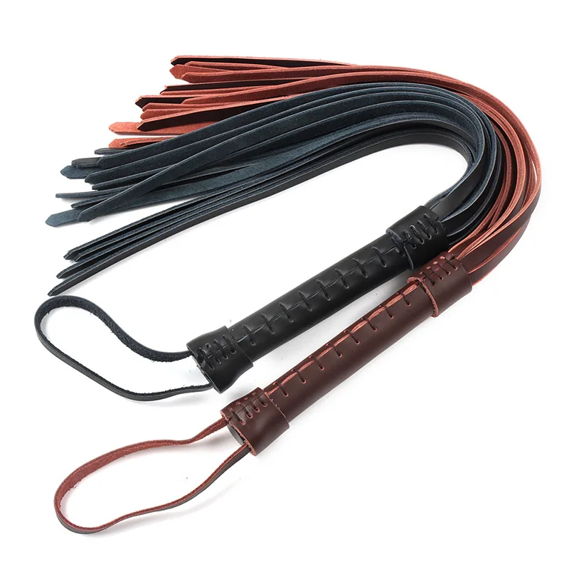Erotic Leather Flogger BDSM Butt Whipping Adult Sex Games Flirting Crop Outdoor Training Knighthorse Whips Party Supplies
