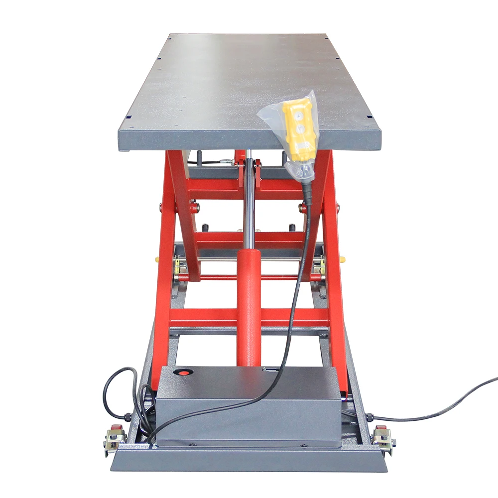 AUTENF 500 kg Portable Motorbike Scissor Lift Table 1120 Lbs Electrical Motorcycle Car Lifter for Workshop Repairing Use with Ce