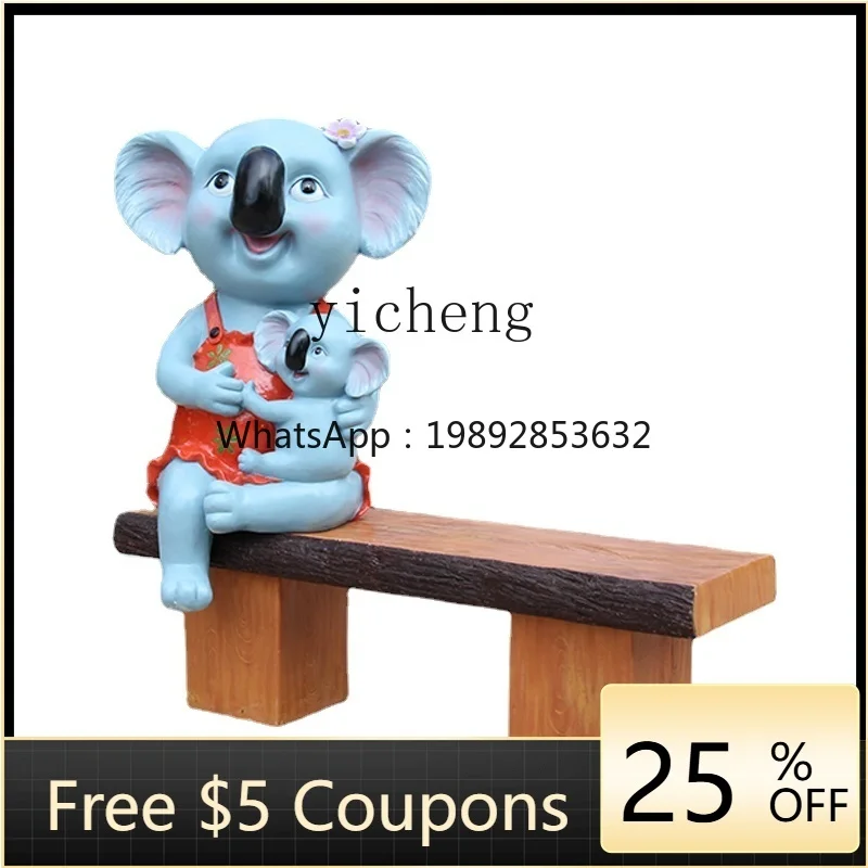 

ZZ Zf Cartoon Animal Bench Leisure Shopping Mall Garden Scenic Spot Landscape Cute Animal Bench