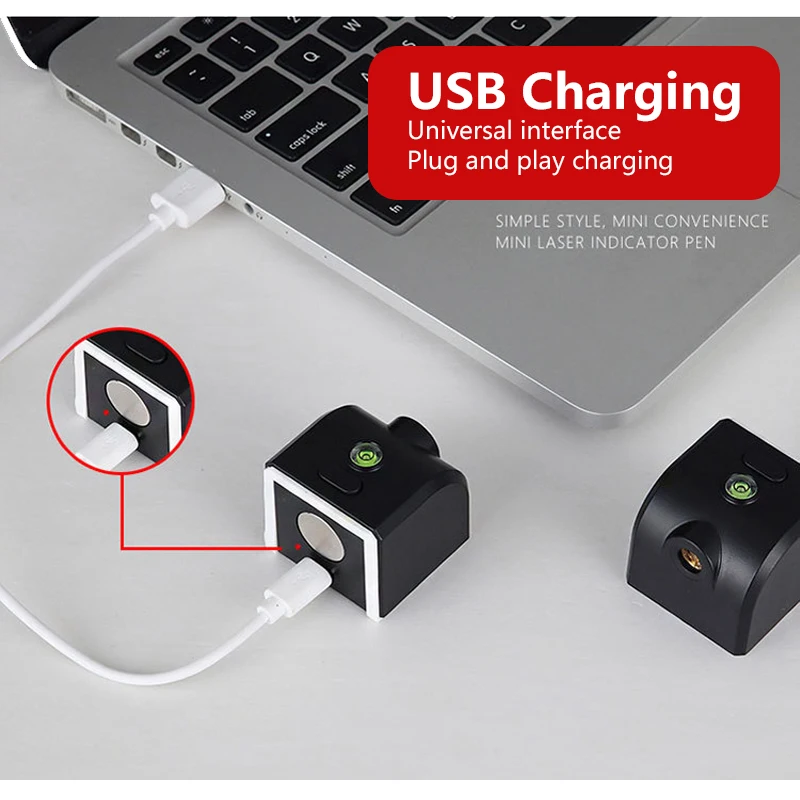 Imagem -02 - Carregamento Usb Mini Nível Laser Profissional Linhas Cruzadas Horizontais e Verticais Linha de Feixe Laser Verde e Vermelha Interior e Exterior