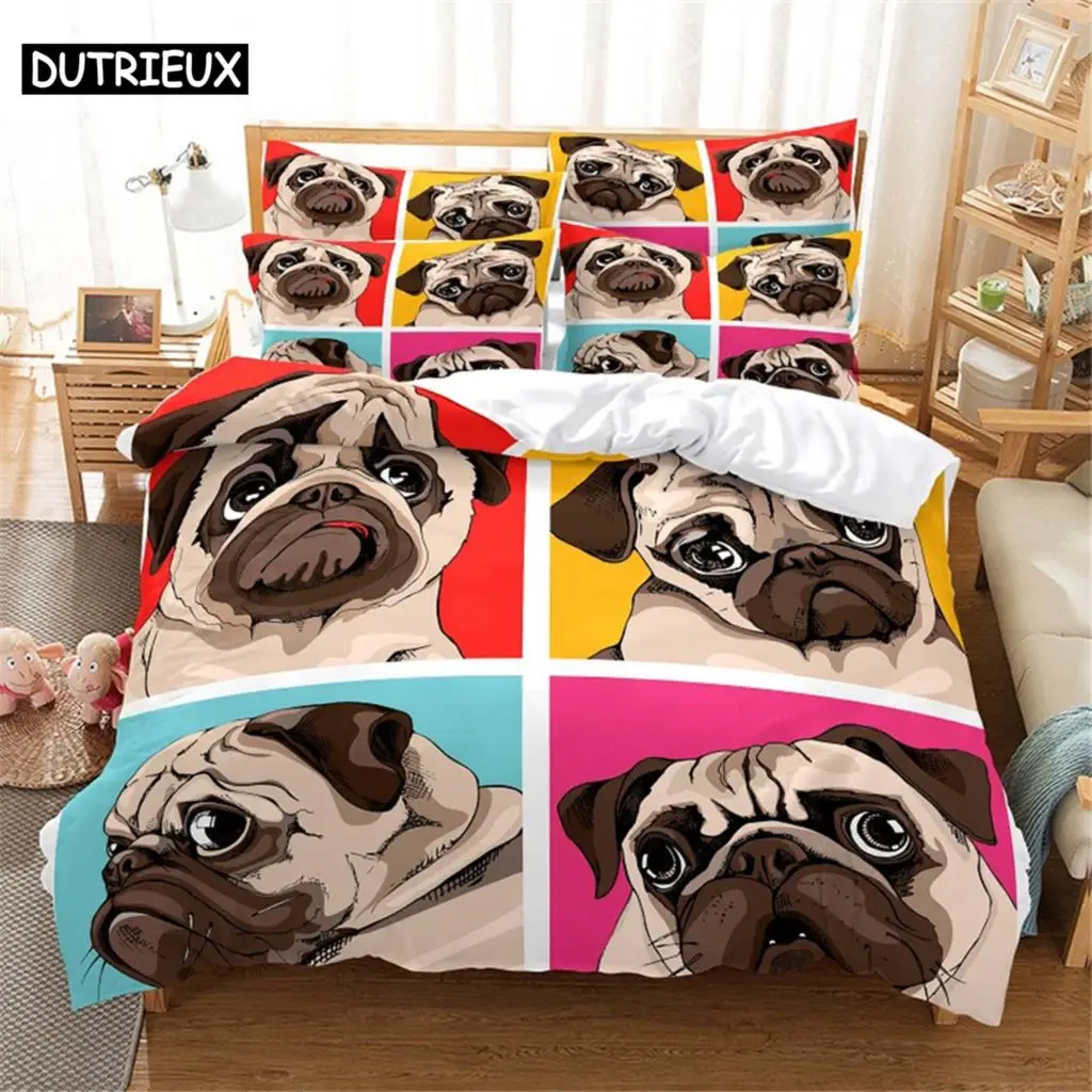 

3D Dog Bedding Set Queen Bedding Duvet Cover Set Bedding Set Bed Cover Cotton Queen Bedroom Bed Cover Set Bed Set Bedding