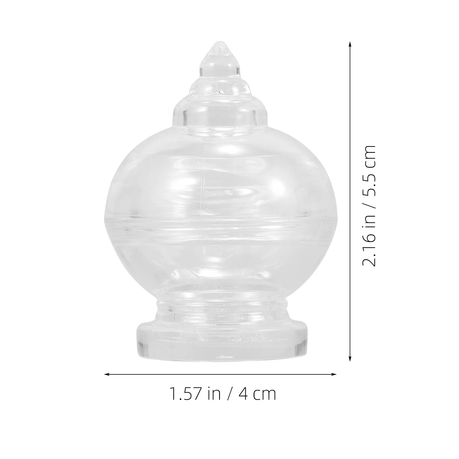 

Small Acrylic Buddhist Pagoda Offering Tower Ornament Decorative Home Temple Office Crystal Sculpture Vintage