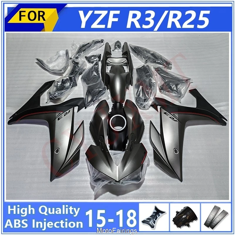 Full Cover Motorcycle Fairing Kit For YAMAHA YZFR25 YZFR3 2015 2016 2017 2018 Plastics Fairings YZF R25 R3 15-18 Shell