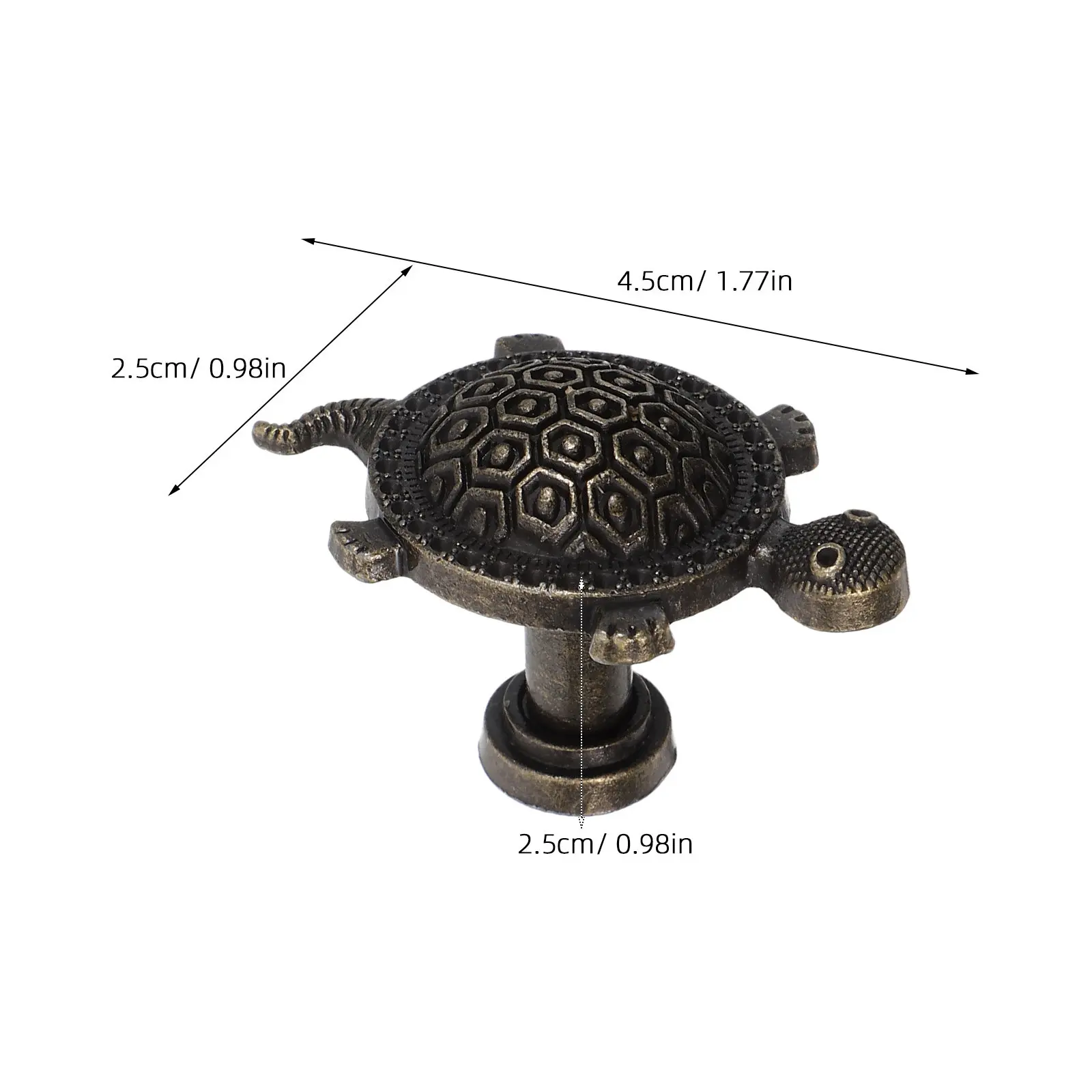 6Pcs Zinc Alloy Sea Turtle Cabinet Handles Ocean-Themed Drawer Pulls for Kitchen Bathroom Dresser Coastal Animal Shape Furniture