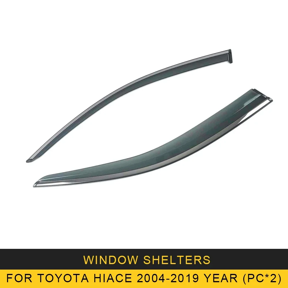 

For TOYOTA Hiace 2004 - 2019 Car Window Sun Rain Shade Visors Shield Shelter Protector Cover Frame Sticker Exterior Accessories