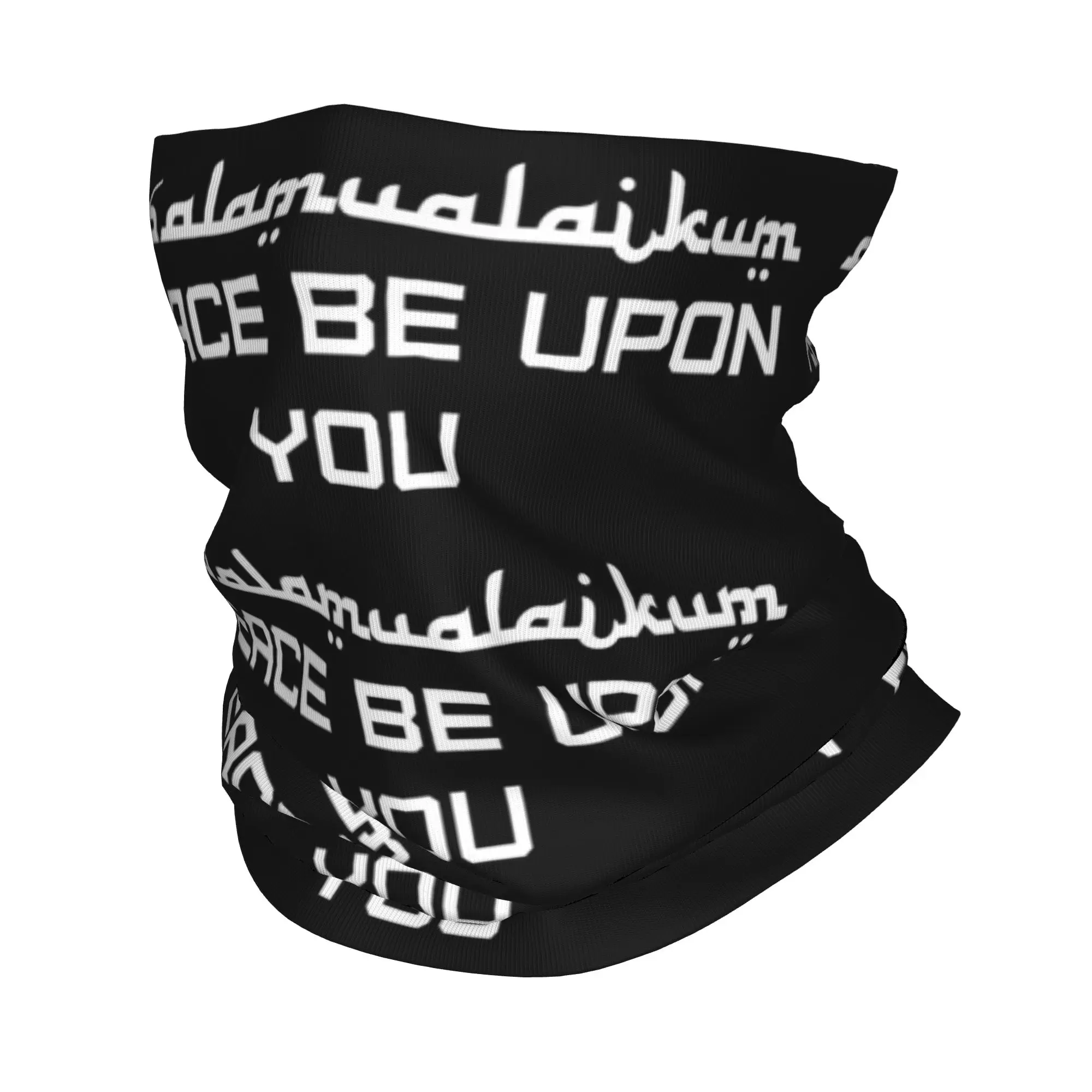 

Assalamu Peace Be upon You Arabic Bandana Neck Gaiter Balaclavas Face Mask Scarf Printed Headwear Multi-use Men Women Adult