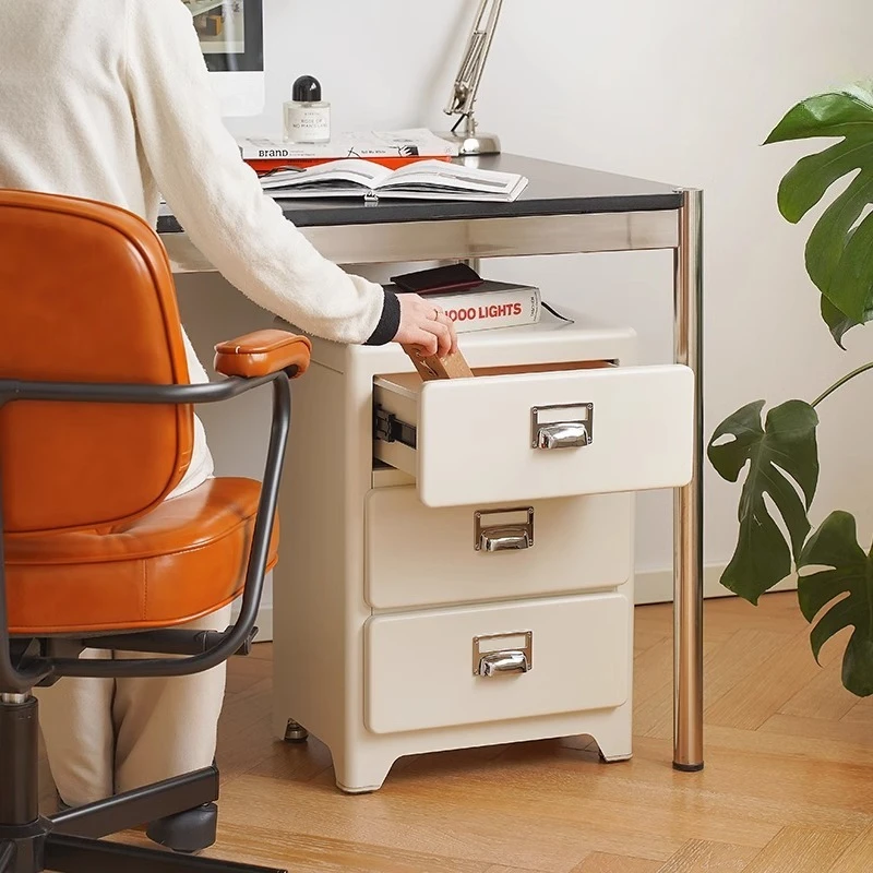Bedroom storage bedside table, sofa side cabinet, metal chest of drawers