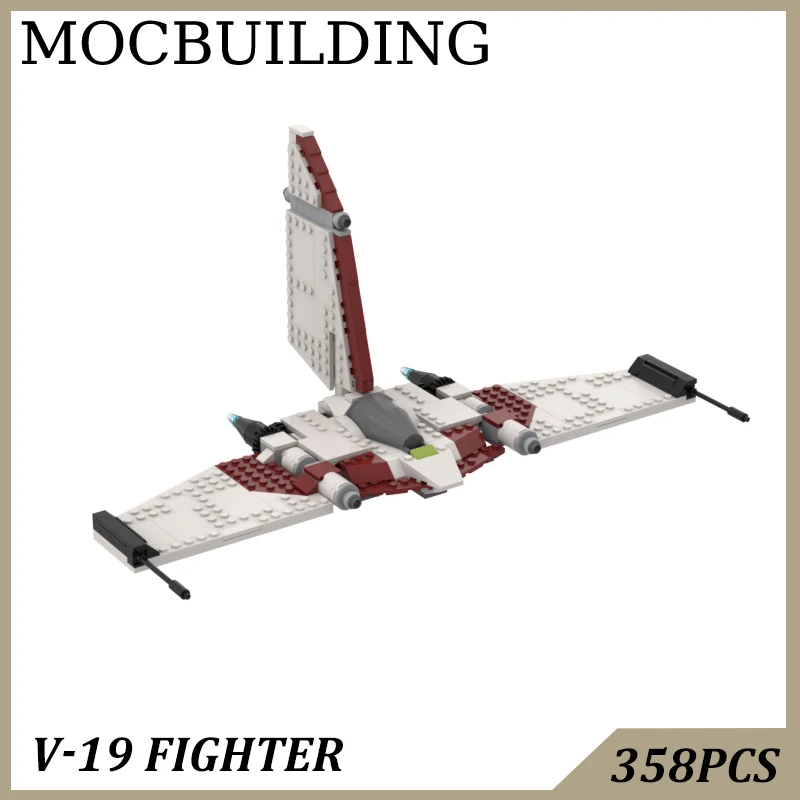 Spaceship Fighter Display Model MOC Building Block Bricks DIY Construction Toys Birthday Gift