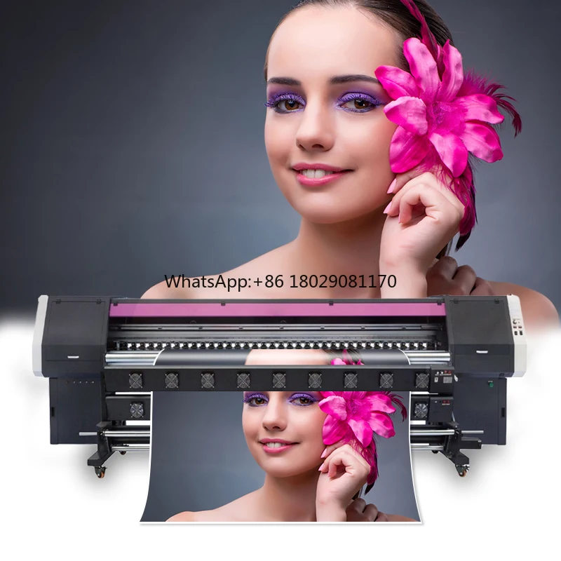 3.2m large format solvent printer with 4 pcs konica 512i printhead for flex banner vinyl printing plotter printing machine