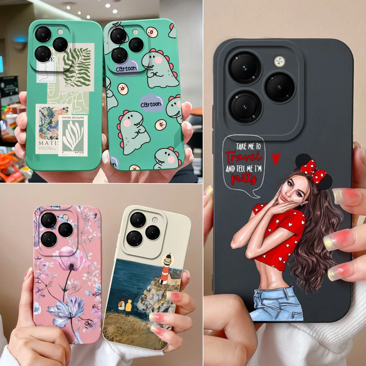 Coques For Infinix Hot 40 X6836 Hot 40 Pro Beautiful Flowers Soft Silicone Case Shockproof Fundas For Hot40Pro X6837 Phone Cover