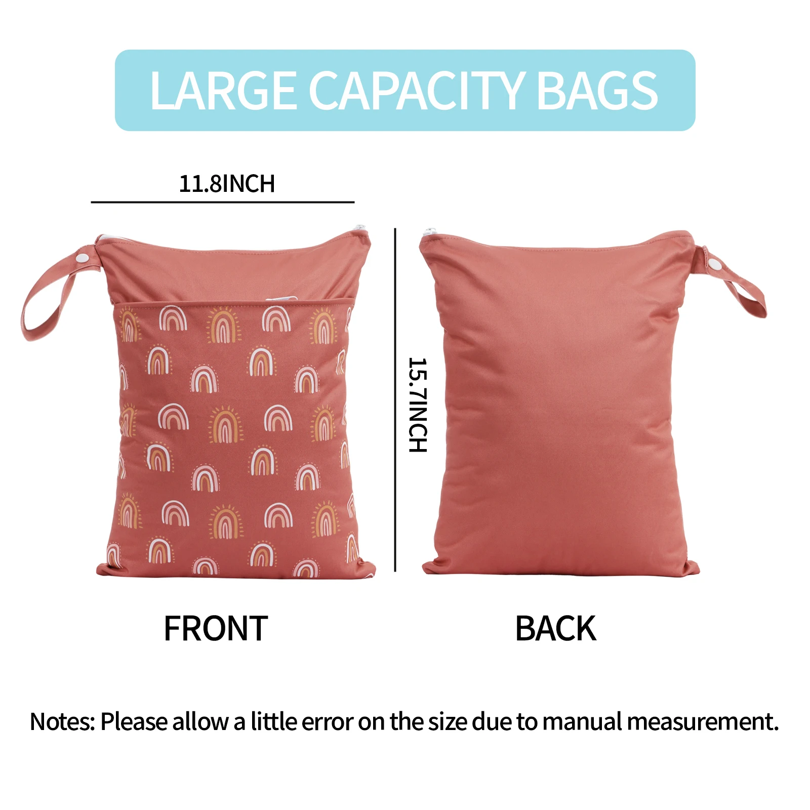 Elinfant 2PCS troller Hanging Diaper Bag Travel Organizer,Large Capacity Wet Dry Bag,Storage Bag,Multi-purpose Diaper Bag