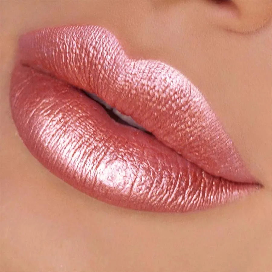 Metallic Lipstick Longlasting Glitter Pink Red Lip Glaze  Waterproof Moisturize Luminous liptint Shimmer Shiny Lipgloss Makeup