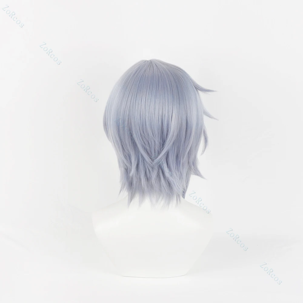 Honkai Star Rail Cosplay peruca para homens e mulheres, cabelo curto, dramatização de Halloween, boné grátis, 35cm