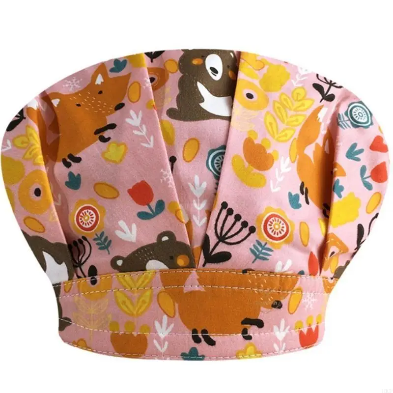 4 قطع غطاء فرك العمل قابل للتعديل مع العصابة أنماط الكرتون المطبوعة معاطف للأطباء والممرضات طبيب الأسنان الغبار منتفخ مطاطا #3