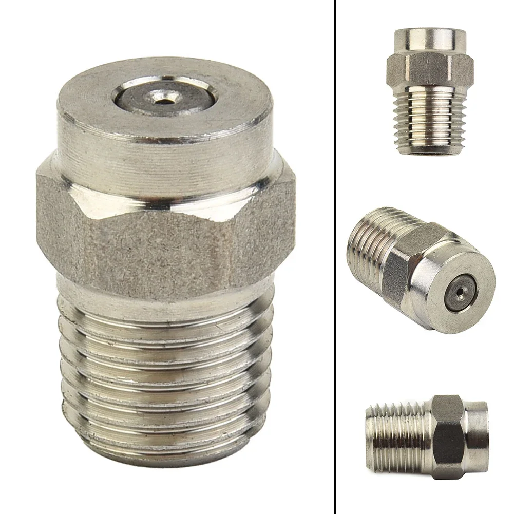 חוט ספריי זרבובית ספירלי כסף זרבובית לחץ מכונת כביסה זווית ריסוס 0 °/15/25 °/40 ° 1/4 \\ 