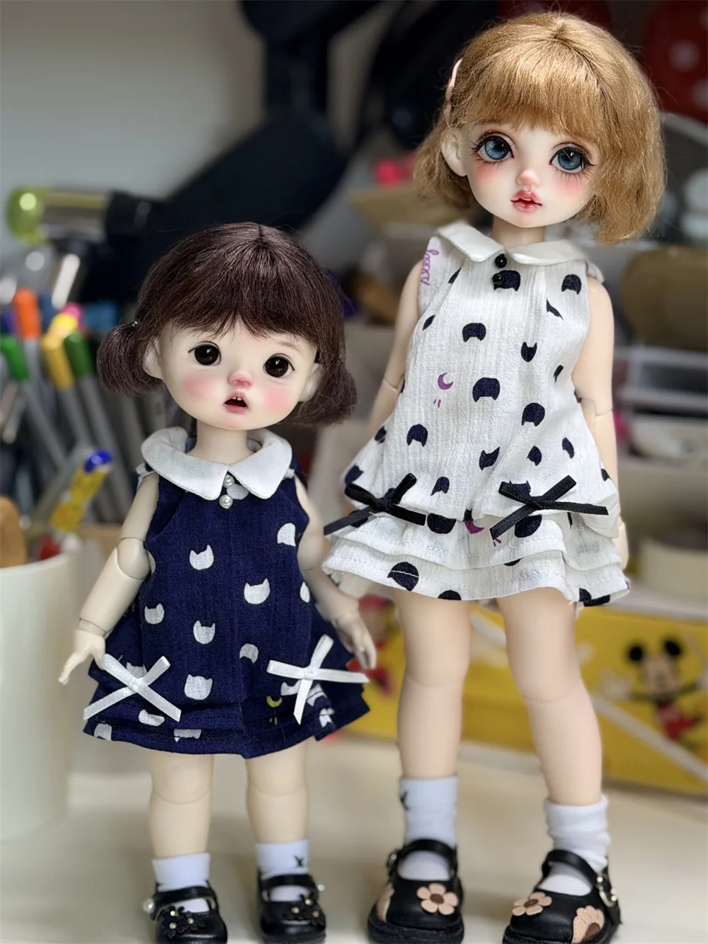 

（customization 30day）BJD doll clothes suitable for 1/4 1/6 size white pants clothing set doll accessories (2 points)