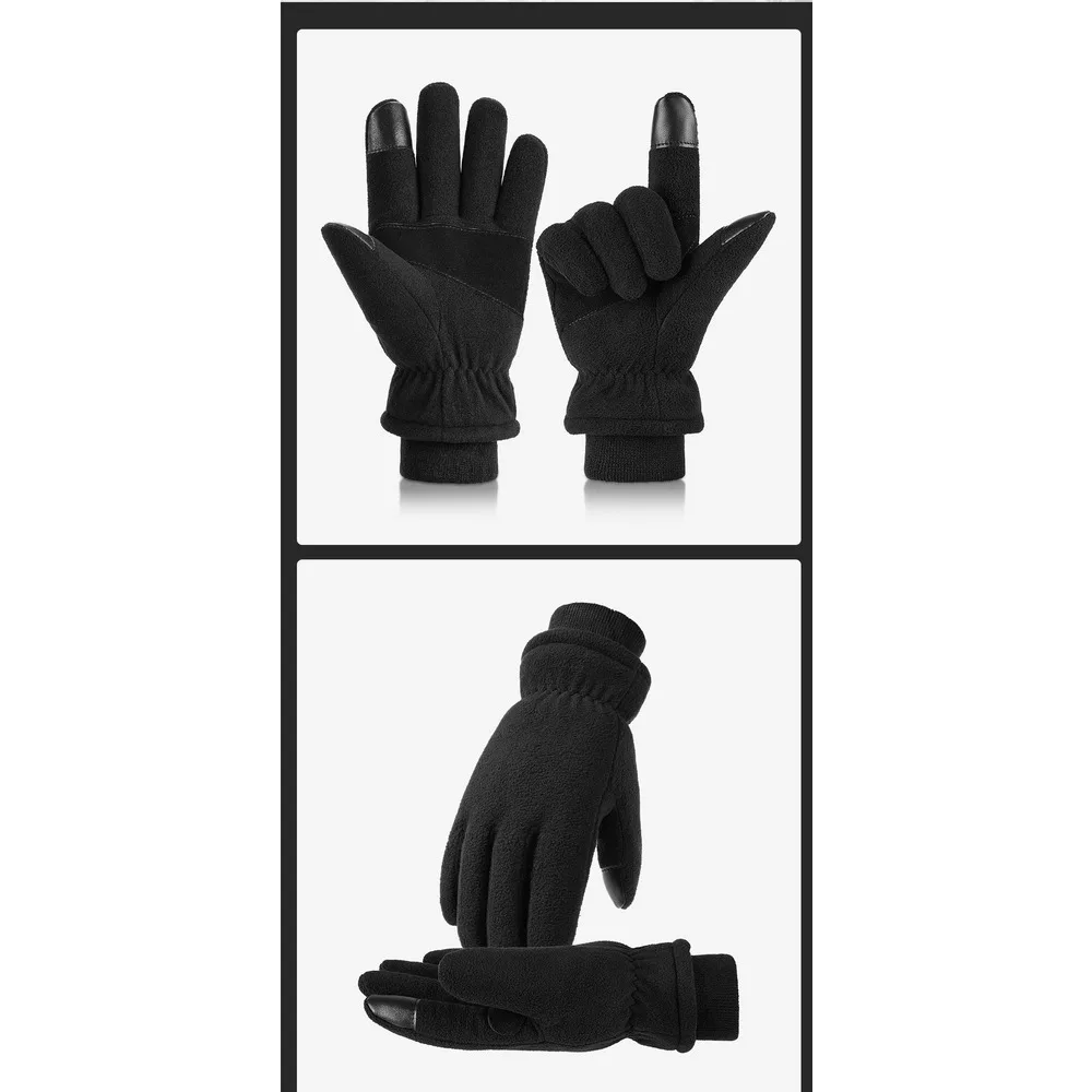 Mănuși bărbați, ecran tactil rezistent la frig, piele impermeabilă, căldură de iarnă, schi și ciclism, mănuși calde pentru femei_voghion.com