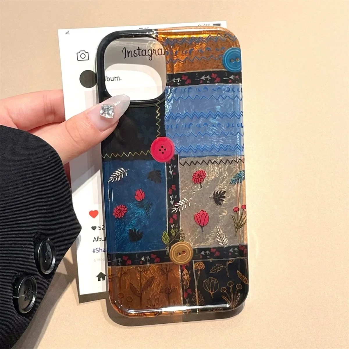 Coque de téléphone Art floral rétro pour iPhone, coque souple antichoc, motif glacier, iPhone 16 15 14 13 12 11 Mini Pro Max X Poly XS Max 7 8 Plus