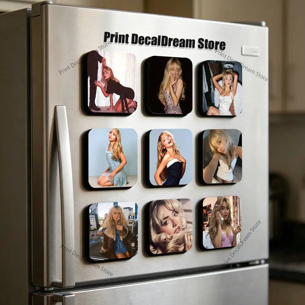 

Singer S-Sabrina Carpenter Refrigerator Magnets Cute Cartoon Magnetic Personality Decorations Creative Gifts