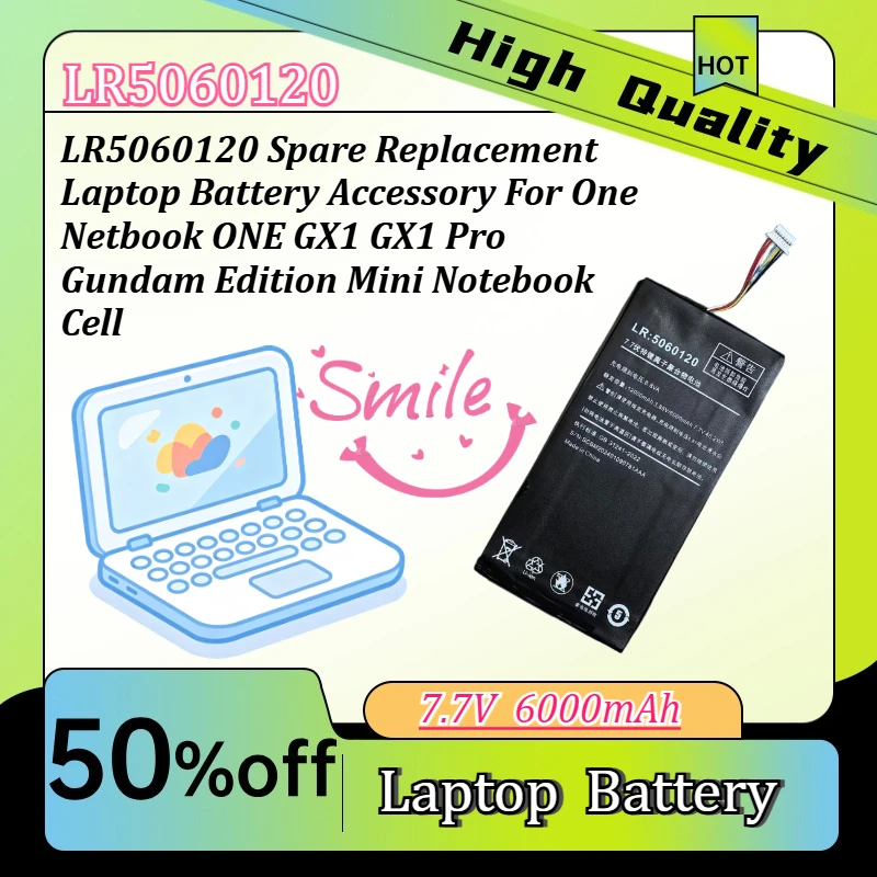 Batterie de remplacement pour ordinateur portable LR5060120, accessoire pour One Netbook ONE GX1 GX1 Pro Gundam Edition Mini Notebook Cell