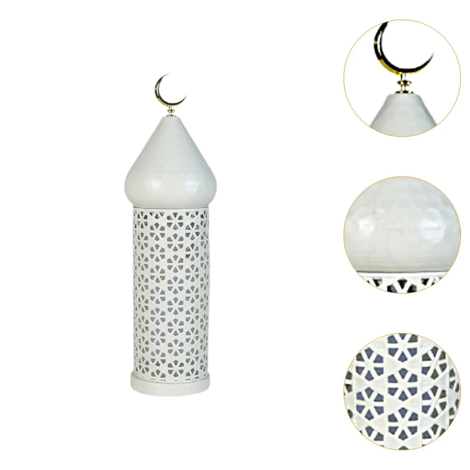 Decorative Candle Holder Ramadan Decoration Eid Mubarak Desktop Ornament for Weddings Living Room Dining Room Mantel Home Decor