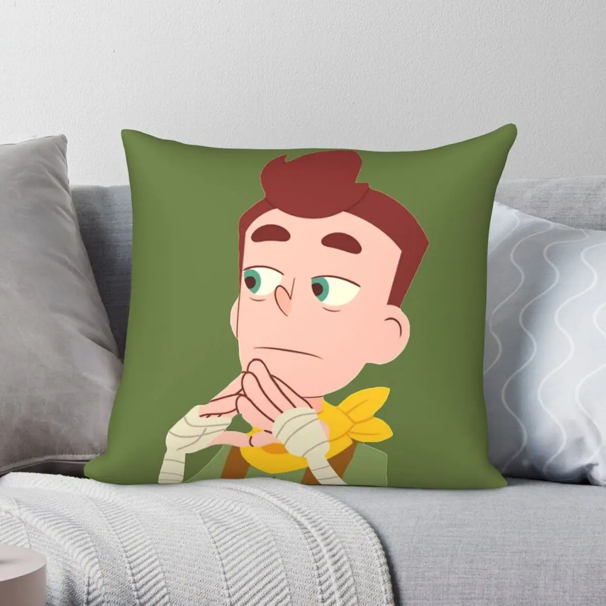 David Icon Camp Camp Square Pillowcase Polyester Linen Velvet Printed Zip Decorative Pillow Case Home Cushion Case 18