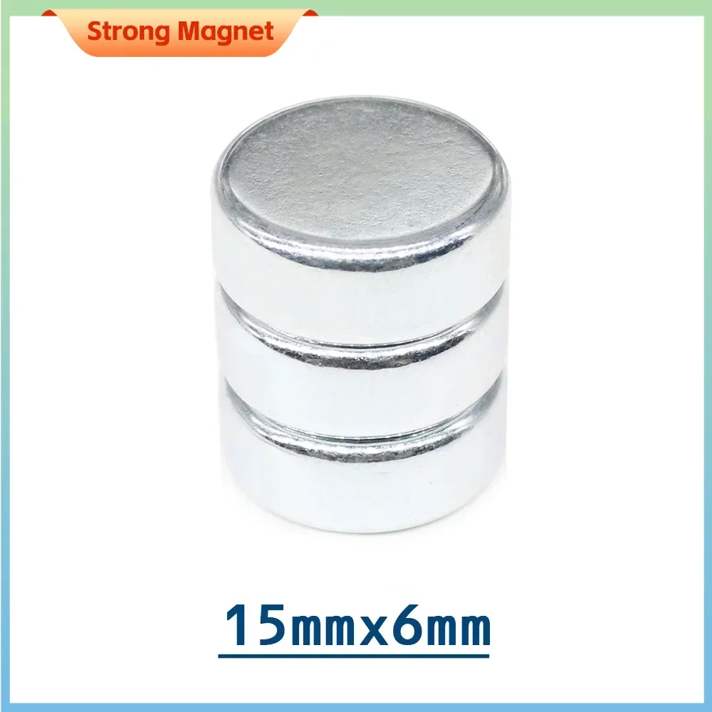 5/10/20PCS 15x6mm Circular Super Strong Neodymium Magnets Powerful N35 Fridge Magnet 15*6mm Fishing Magnet Magnetic Sheet