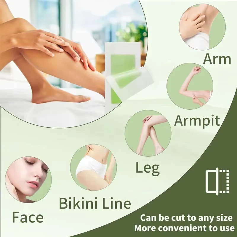Quick Painless Facial Wax Strips, 10Pcs Gentle Hair Removal Kit, Easy Home Grooming for All Skin Types
