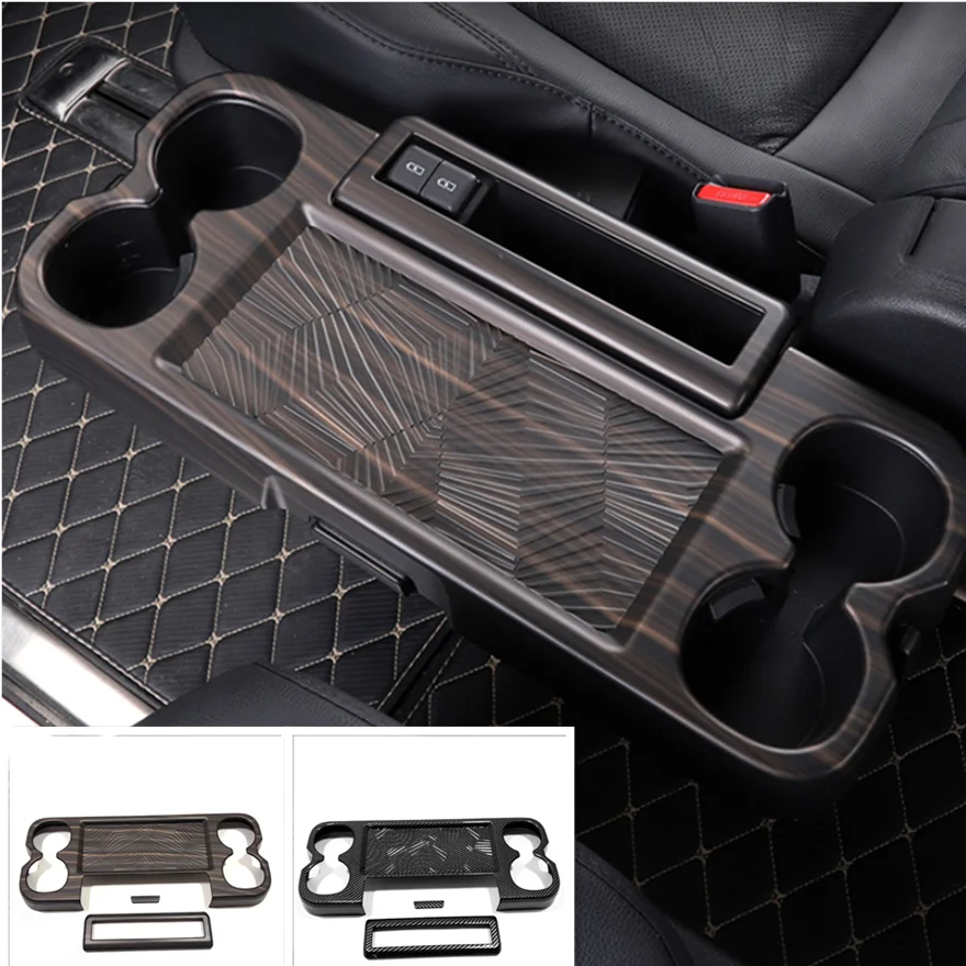 

For Toyota Sienna XL40 2021 2022 Middle Row Seat Water Cup Panel Frame Small Table Plate Protective Cover Sticker Accessories