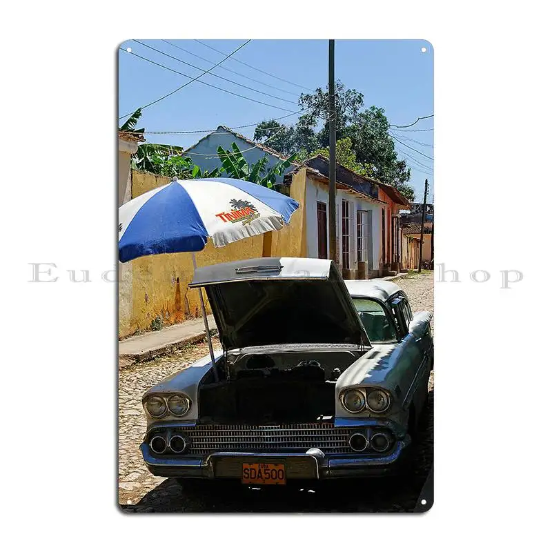 Air Con Cuba Style Trinidad Cuba Metal Sign Party Cinema Customized Wall Decor Wall Mural Tin Sign Poster