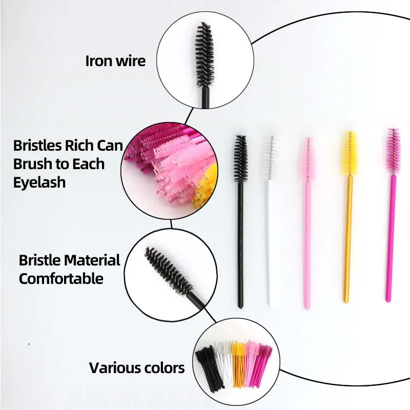 Nieuwe Wegwerp Wimper Borstels Wenkbrauw Borstel Mascara Wands Make-Up Kwasten Wimpers Extension Tools Cosmetische Brochas Maquillaje