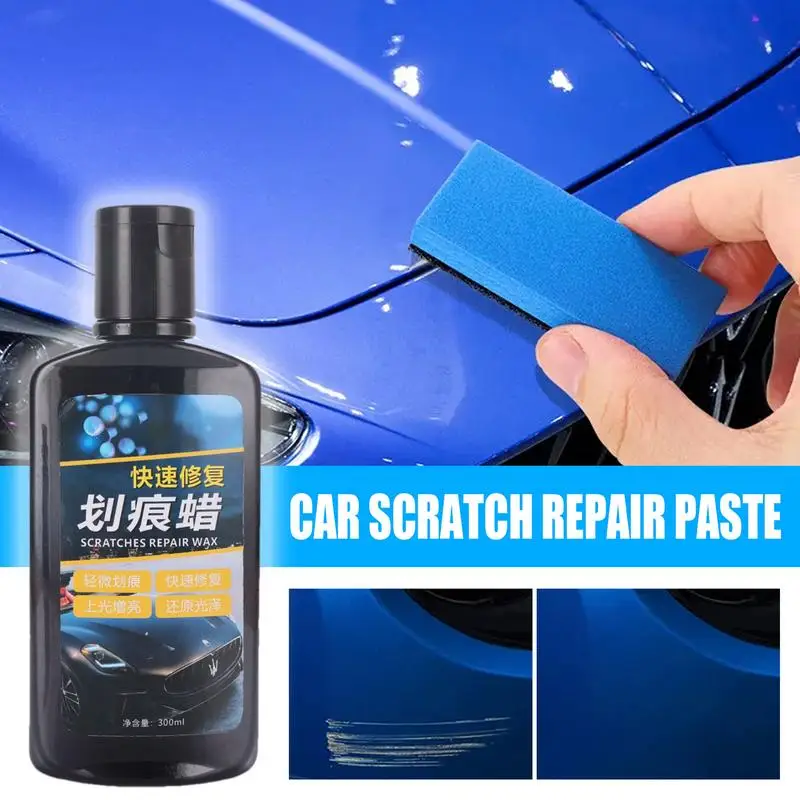 Car Scratch Repair Wax 300ml Car Paint Scratch Repair Polishing Wax Car Polish Car Cleaner Vehicle Care Wax for Slight Scratches