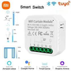 Xiaomi Tuya Curtain Switch Smart Life WiFi Blind Switch Remote Electric Roller Shutter Sunscreen Google Home Alexa Smart Home