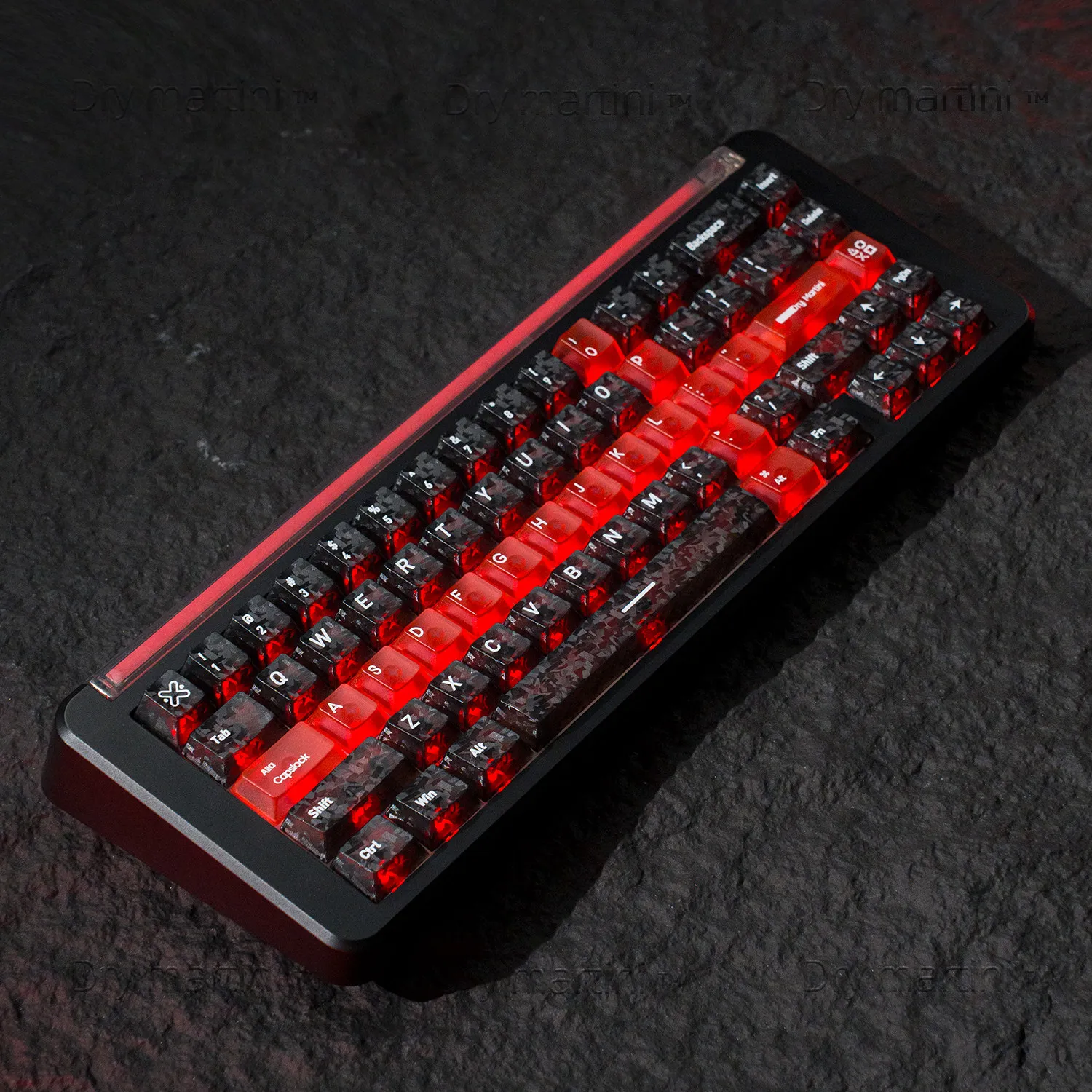 

Колпачки для клавиш MAIMOOO из углеродного волокна, профиль Cherry, черно-красные, матовые, прозрачные, для механических клавиатур, подарки