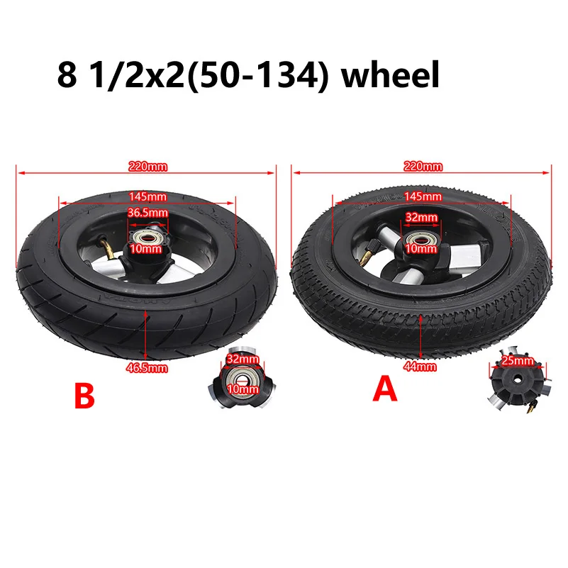 8.5 Inch Wheels 8 1/2x2 50-134 Pneumatic Tires for Stroller Kids Tricycle Electric Scooter