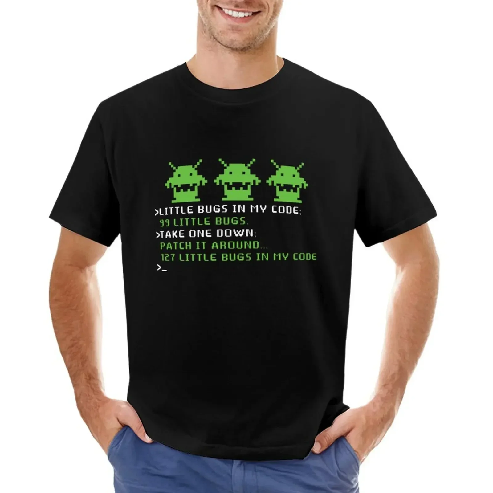 

99 Little Bugs In The Code Software Engineer Programmer T-shirt cute tops anime clothes mens t shirts