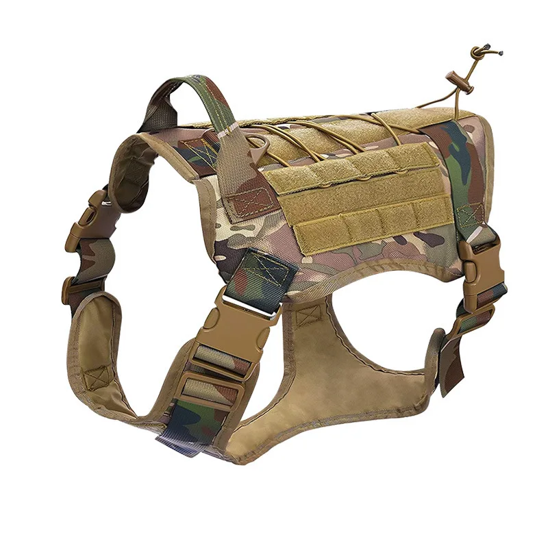 NEW Tactical Camouflage Dog Vest Harness for Medium and Large DogsEasy Control and Comfortable for Hiking, Training, and Outdoor