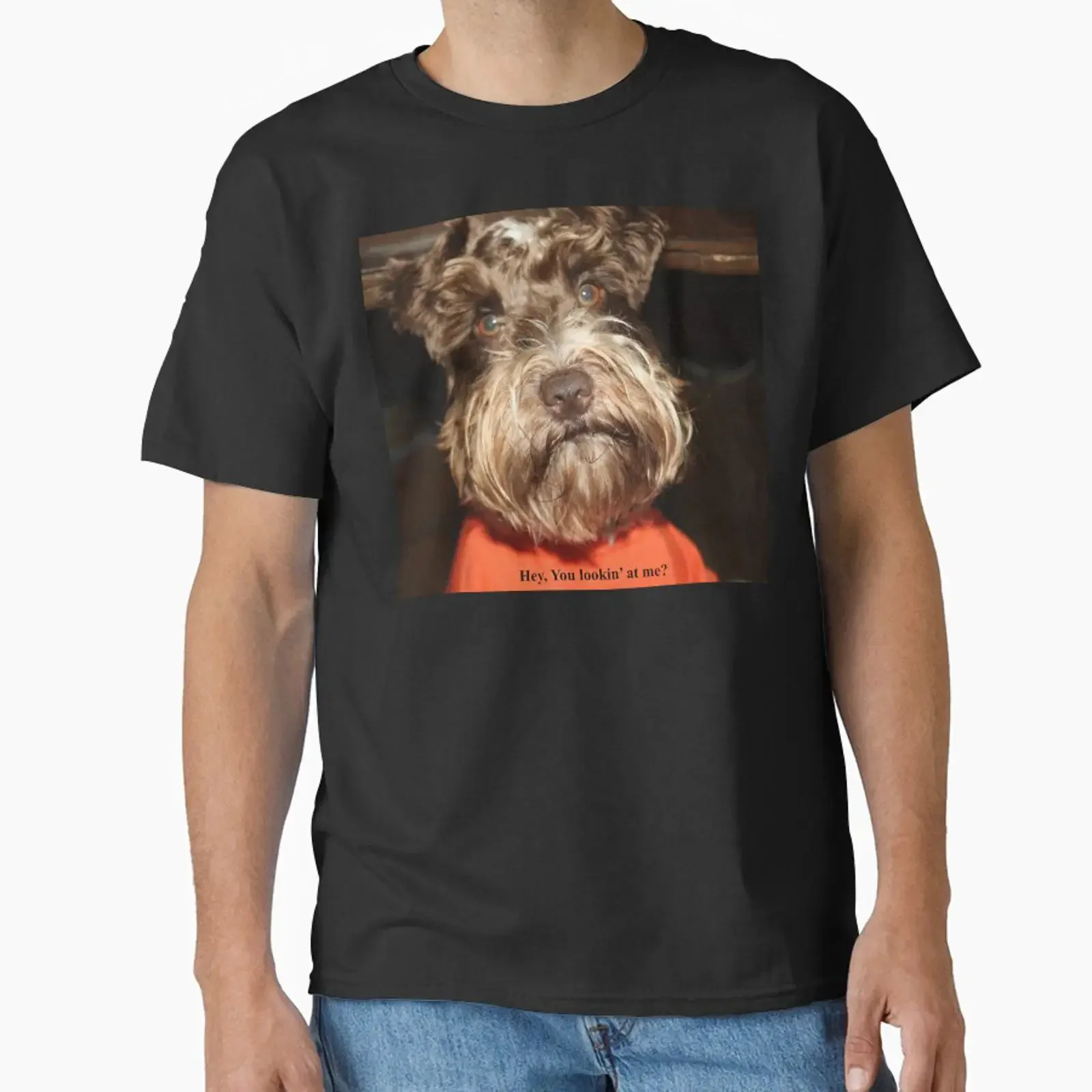 miniature schnauzer designed and sold by LeJeunes vintage Washed designer clothes Versatile Casual streetwear Comfortable homme
