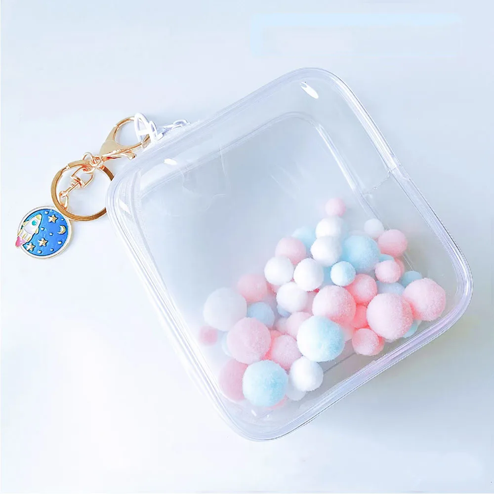 10CM Cotton Doll Out Bag PVC Mystery Box Storage Case Transparent Dolls Display Pouch Clear Storage Case For Anime Cartoon Dolls