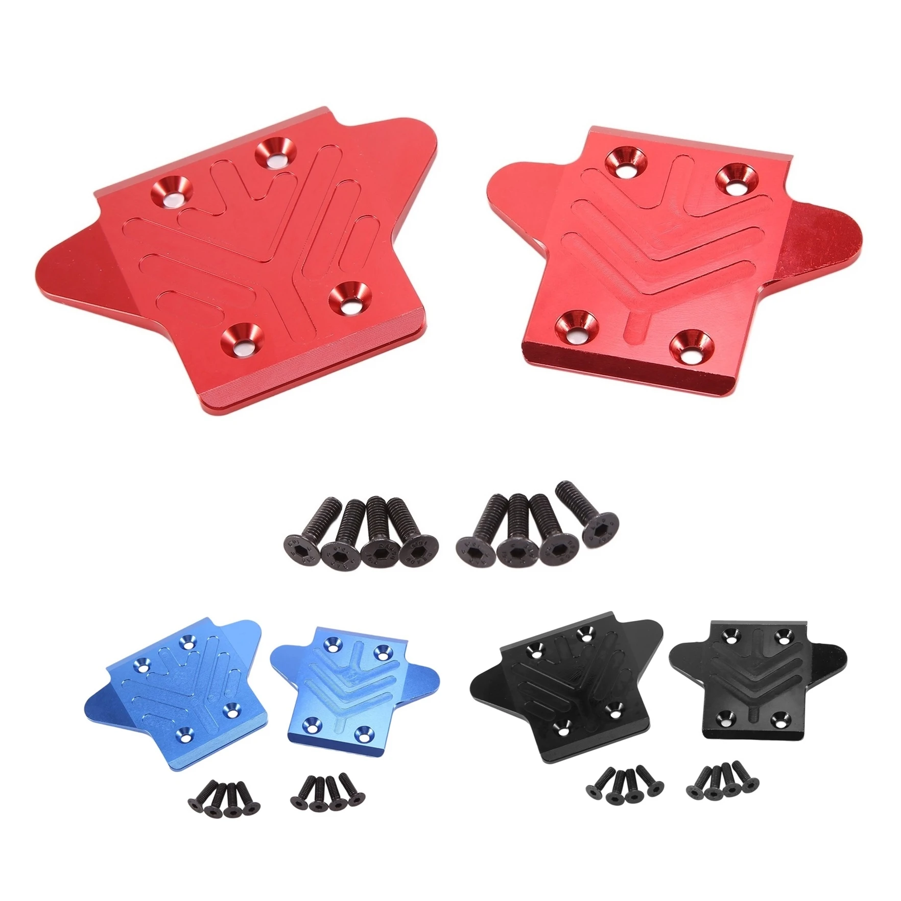 2pcs Metal Front and Rear Chassis Armor Protective Cover Skid Plate Set for ARRMA 1/8 KRATON 6S RC Car Upgrade Parts