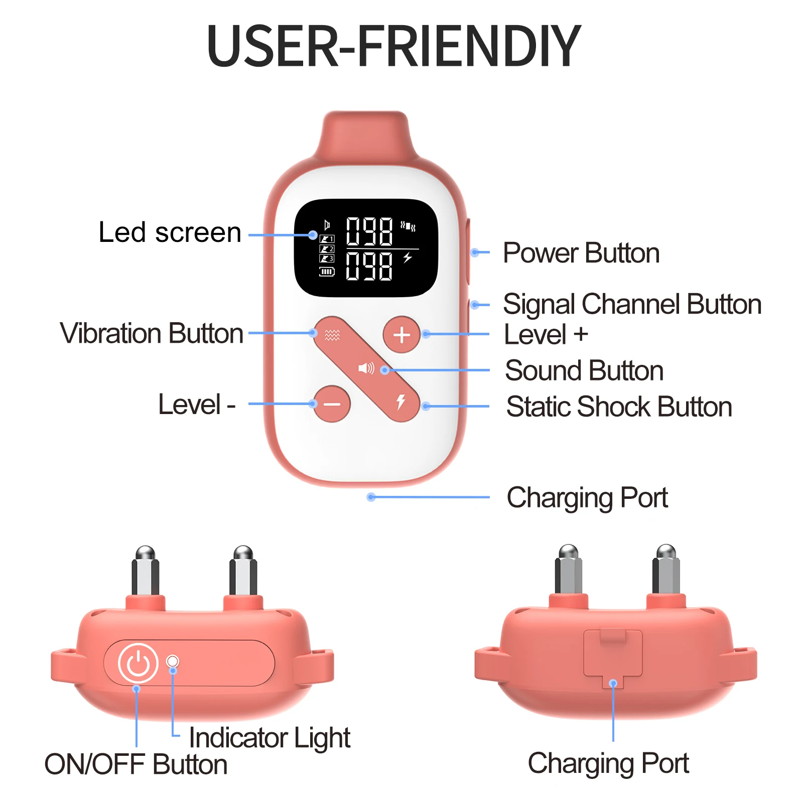 2-in-1リモート式ドッグトレーニング首輪。IPX7防水規 - Dog Training Collar Remote 1000M Beep のレビューと価格