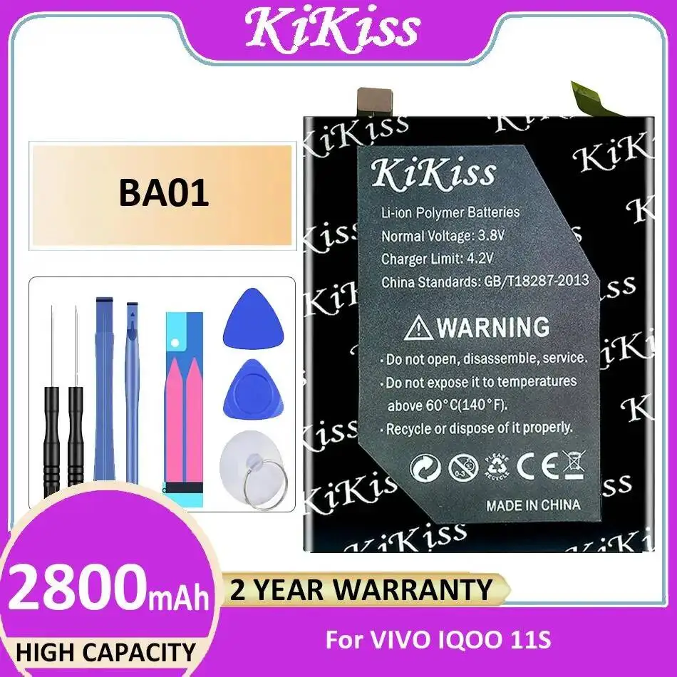 

2800Mah BA01 Mobile Phone Battery Long-Lasting Performance High Compatibility For Vivo Iqoo 11S