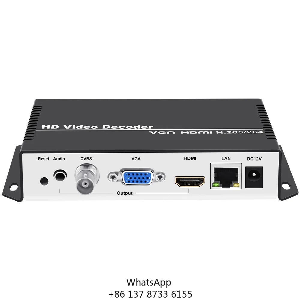 URay UHD 4K H.265 H.264 AVC HDMI VGA CVBS Decoder Video Audio IP Streaming Decoder Support SRT